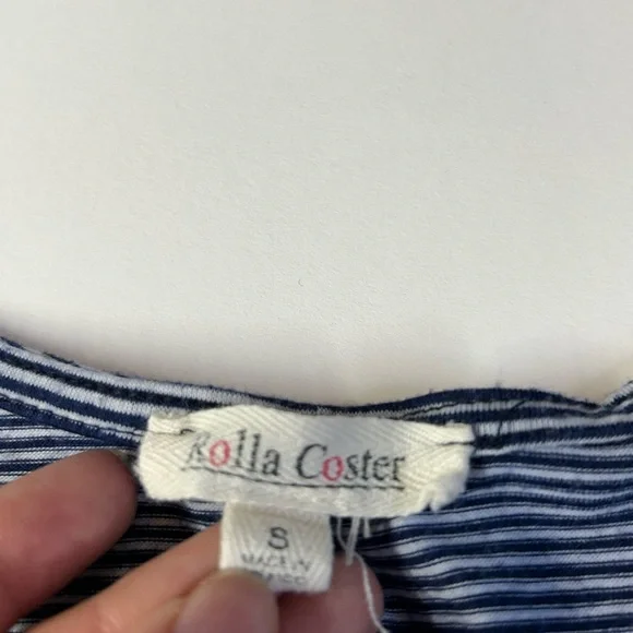 Rolla Coster Navy Stripped Wrap Dress size Small - Picture 3 of 9